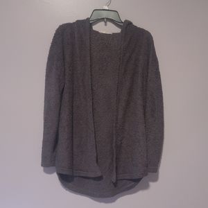 Pink republic fuzzy dark gray cardigan